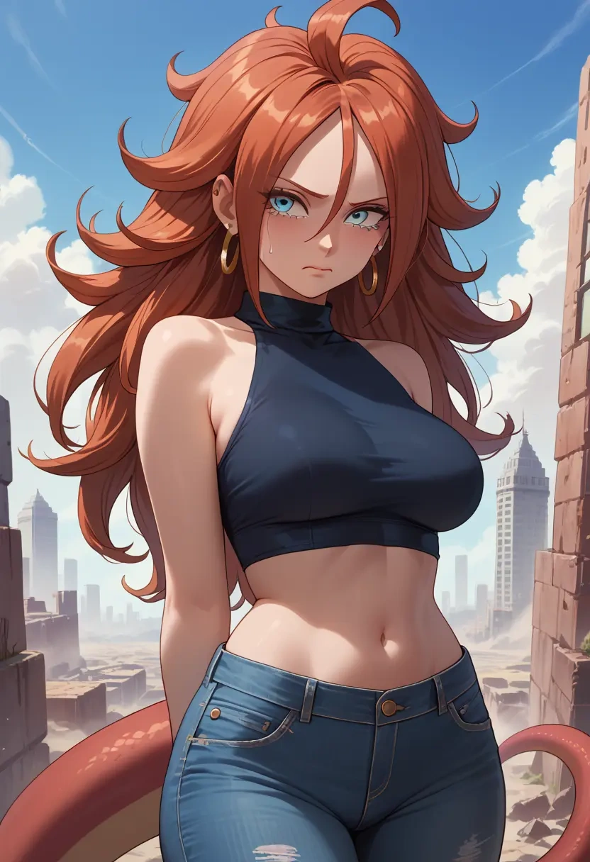 dragon_ball,android_21,crop top  - 