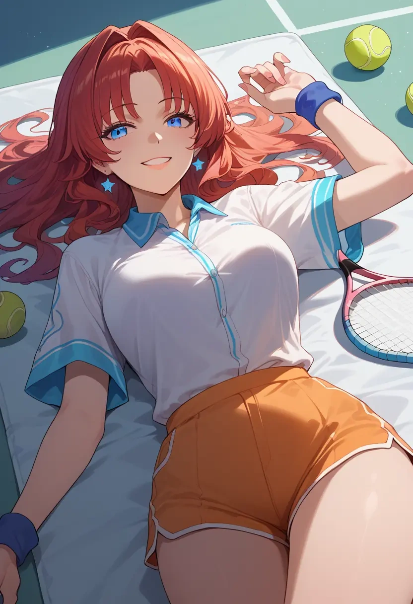 nijisanji,ange_katrina,tennis polo,skort  - 