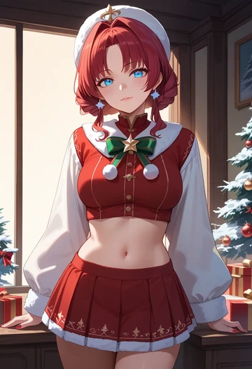 nijisanji,ange_katrina,Christmas,skirt  - AI generated anime art