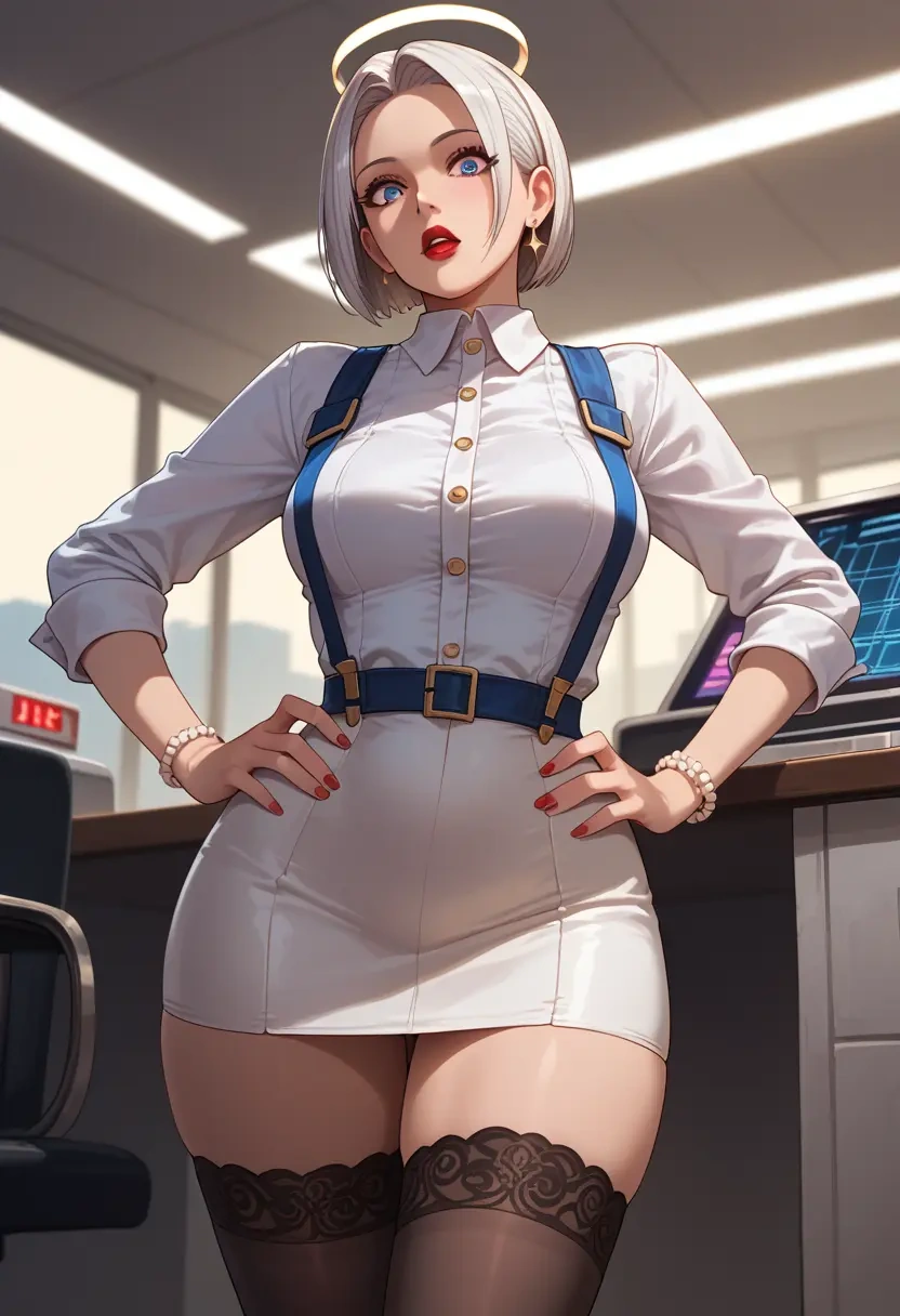 the_king_of_fighters,angel_(kof),secretary,stockings  - 