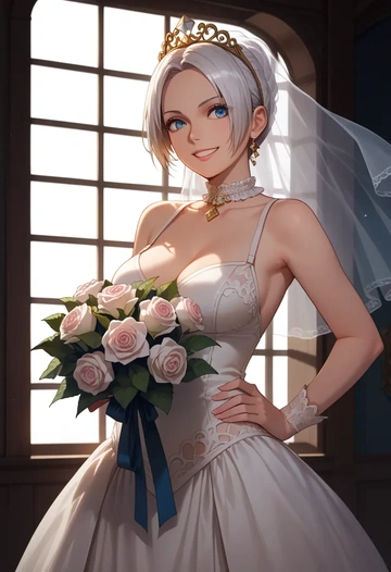 the_king_of_fighters,angel_(kof),wedding  - AI generated anime art