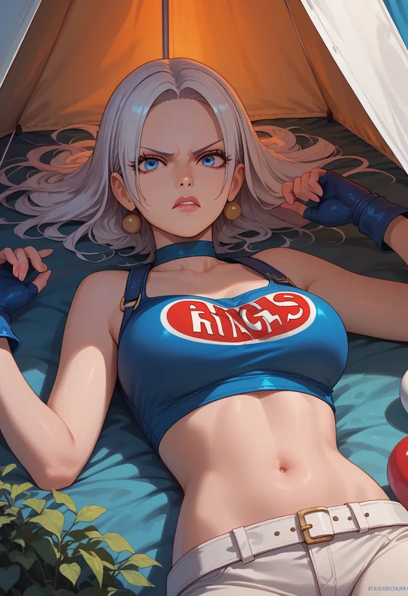 the_king_of_fighters,angel_(kof),crop top,athletic shorts  - 