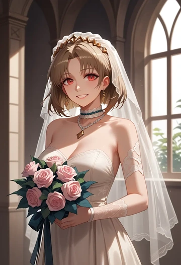 arknights,angelina_(arknights),wedding  - AI generated anime art