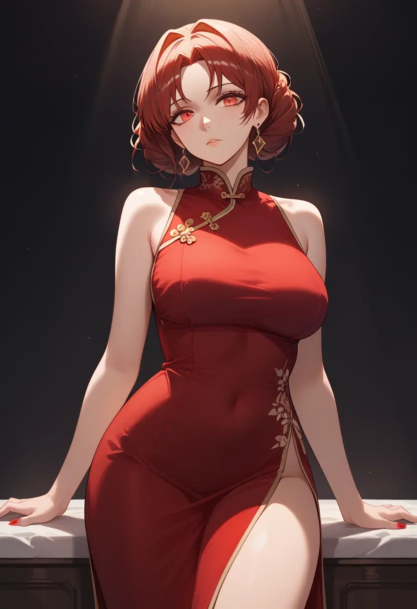 arknights,angelina_(arknights),qipao  - 