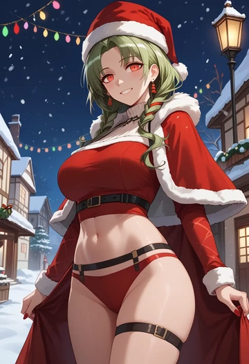 arknights,angelina_(arknights),Christmas,dress  - AI generated anime art