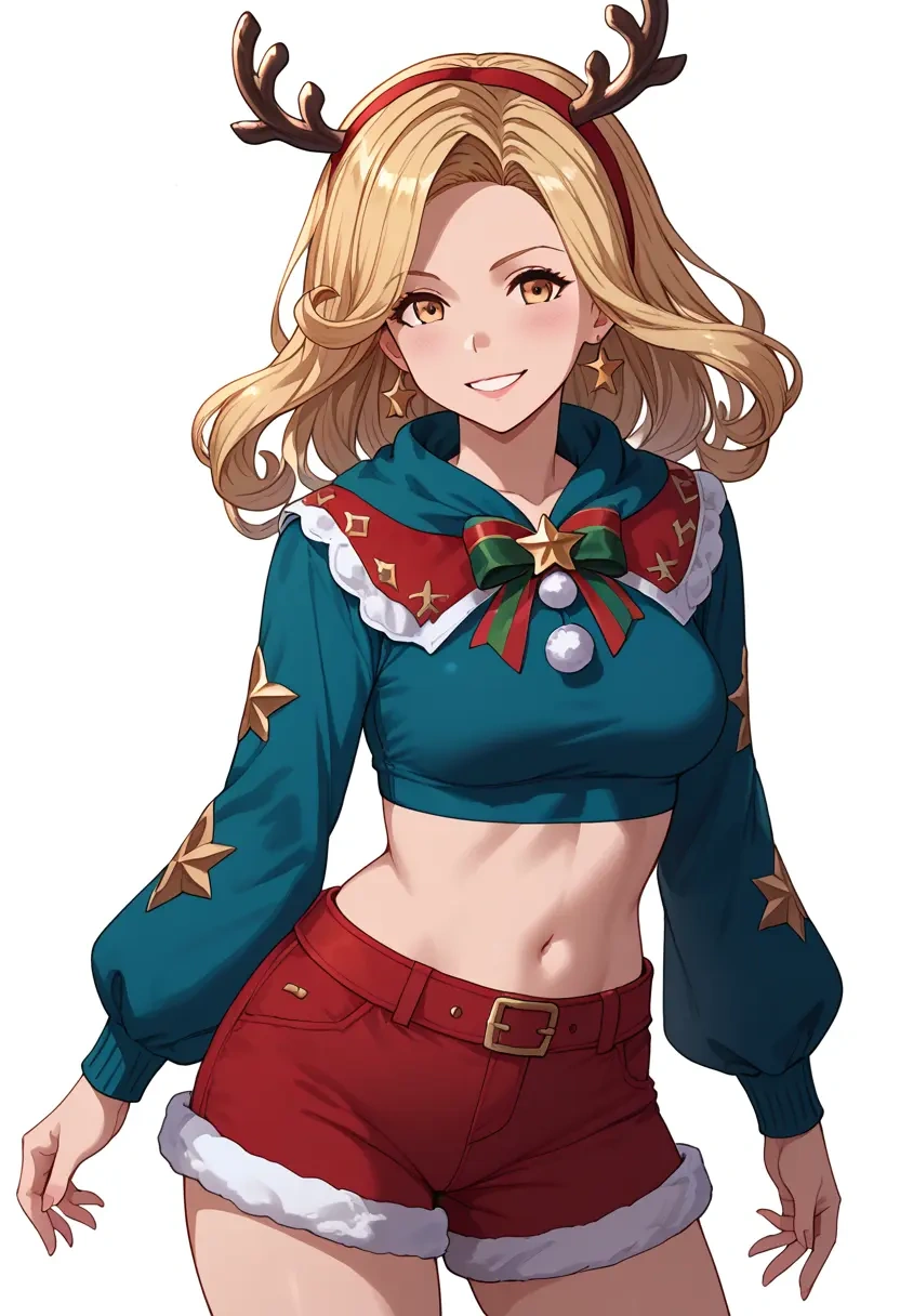 granblue_fantasy,anila_(granblue_fantasy),Christmas,red velvet shorts  - 