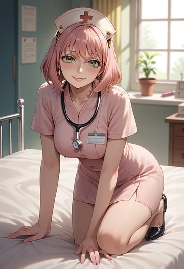 spy_x_family,anya_(spy_x_family),nurse  - AI generated anime art