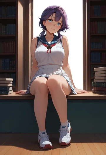 kantai_collection,aoba_(kancolle),tennis skirt  - AI generated anime art