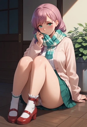 kantai_collection,aoba_(kancolle),spring,student uniform,light cardigan  - AI generated anime art