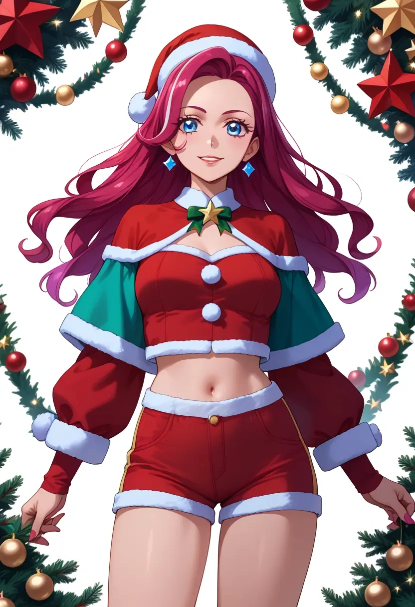 precure,aoki_reika,Christmas,red velvet shorts  - 