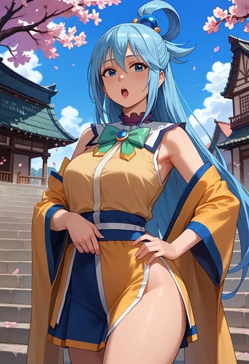 kono_subarashii_sekai_ni_shukufuku_wo!,aqua_(konosuba),kimono  - AI generated anime art