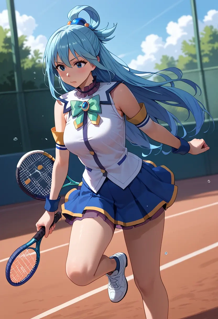 kono_subarashii_sekai_ni_shukufuku_wo!,aqua_(konosuba),tennis skirt  - 