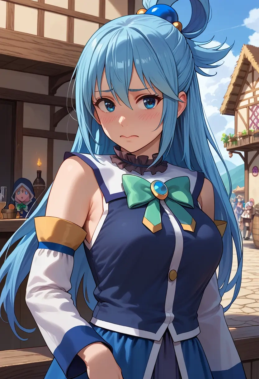 kono_subarashii_sekai_ni_shukufuku_wo!,aqua_(konosuba),crop windbreaker,shorts  - 