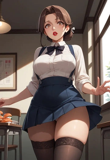 kantai_collection,arashio_(kancolle),secretary,stockings  - AI generated anime art