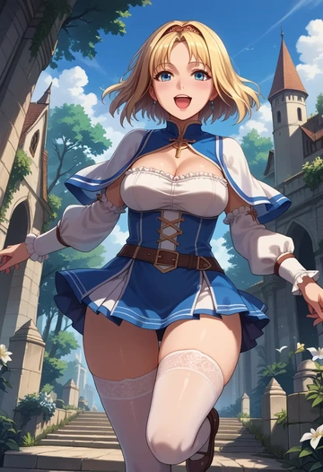 ragnarok_online,arch_bishop_(ragnarok_online),mini skirt,stockings  - AI generated anime art