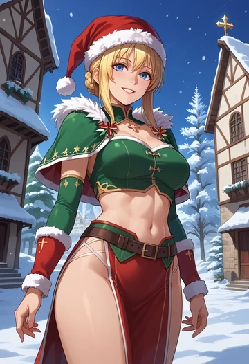 ragnarok_online,arch_bishop_(ragnarok_online),Christmas,dress  - AI generated anime art