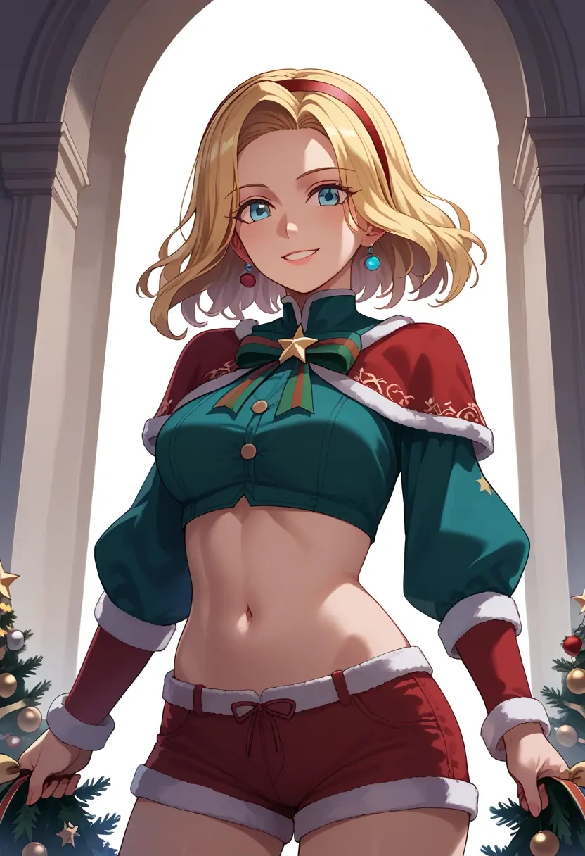 ragnarok_online,arch_bishop_(ragnarok_online),Christmas,red velvet shorts  - 