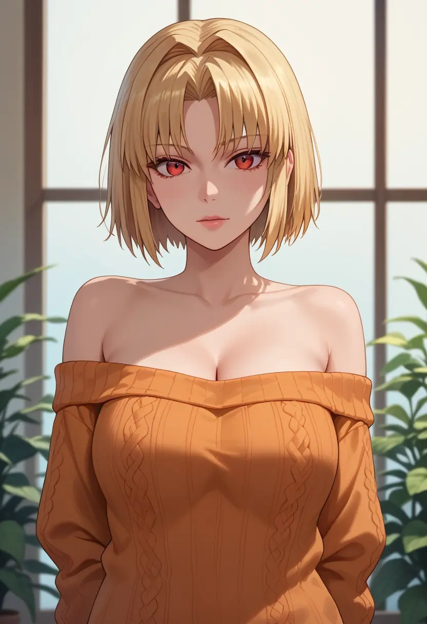 tsukihime,arcueid_brunestud,orange,sweater  - 