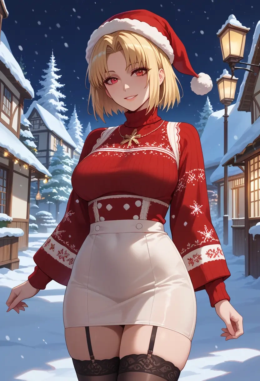 tsukihime,arcueid_brunestud,sweater,stockings,Thigh garters  - 