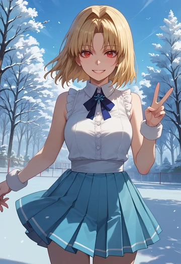 tsukihime,arcueid_brunestud,tennis dress,visor,trainers  - AI generated anime art