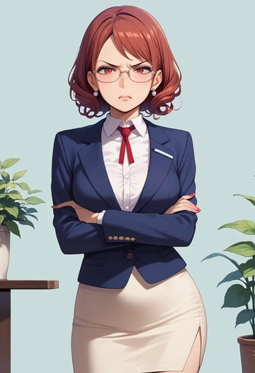 oshi_no_ko,arima_kana,OL, glasses,  - AI generated anime art