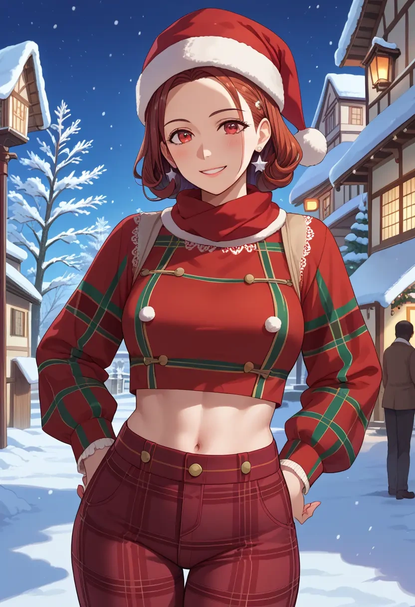 oshi_no_ko,arima_kana,Christmas,plaid trousers  - 