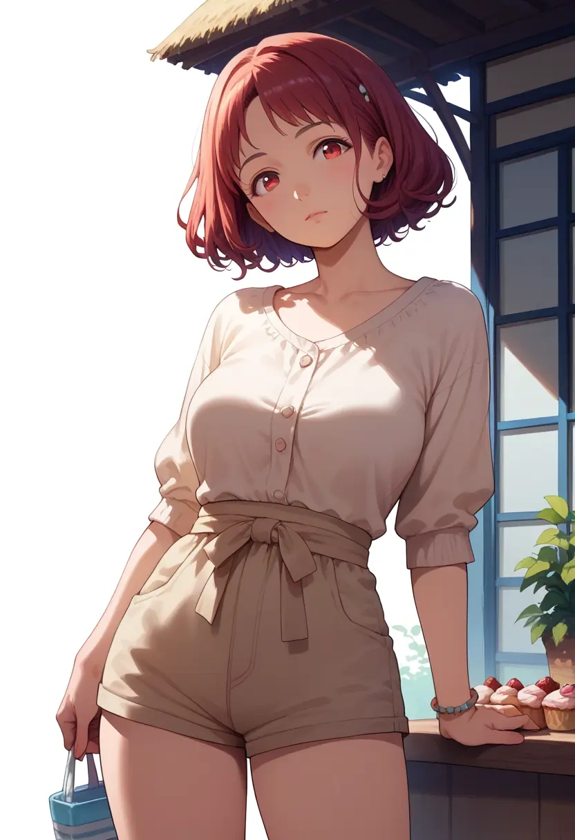 oshi_no_ko,arima_kana,jogger shorts,oversized tank  - 