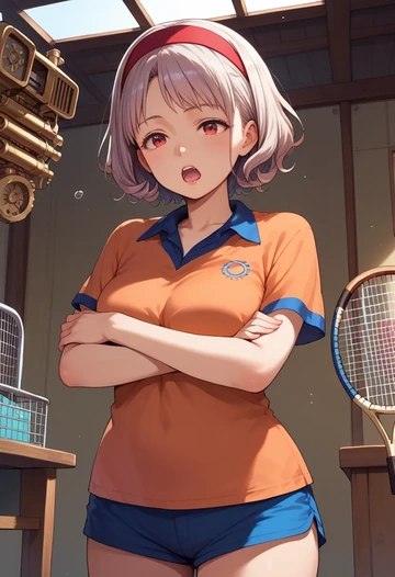 oshi_no_ko,arima_kana,tennis polo,skort  - AI generated anime art