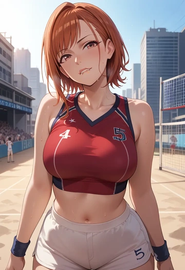 idolmaster,arisugawa_natsuha,volleyball uniform  - AI generated anime art