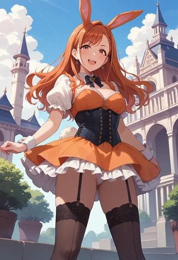 idolmaster,arisugawa_natsuha,bunny girl  - AI generated anime art