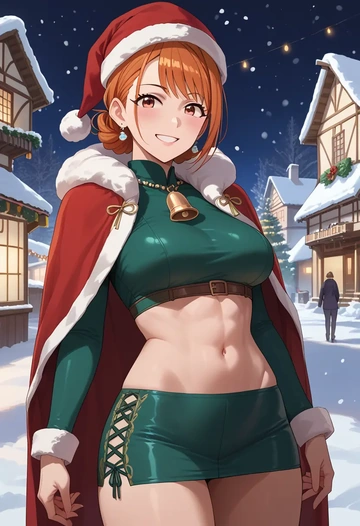 idolmaster,arisugawa_natsuha,Christmas,dress  - AI generated anime art