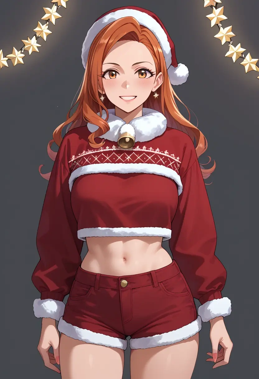 idolmaster,arisugawa_natsuha,Christmas,red velvet shorts  - 