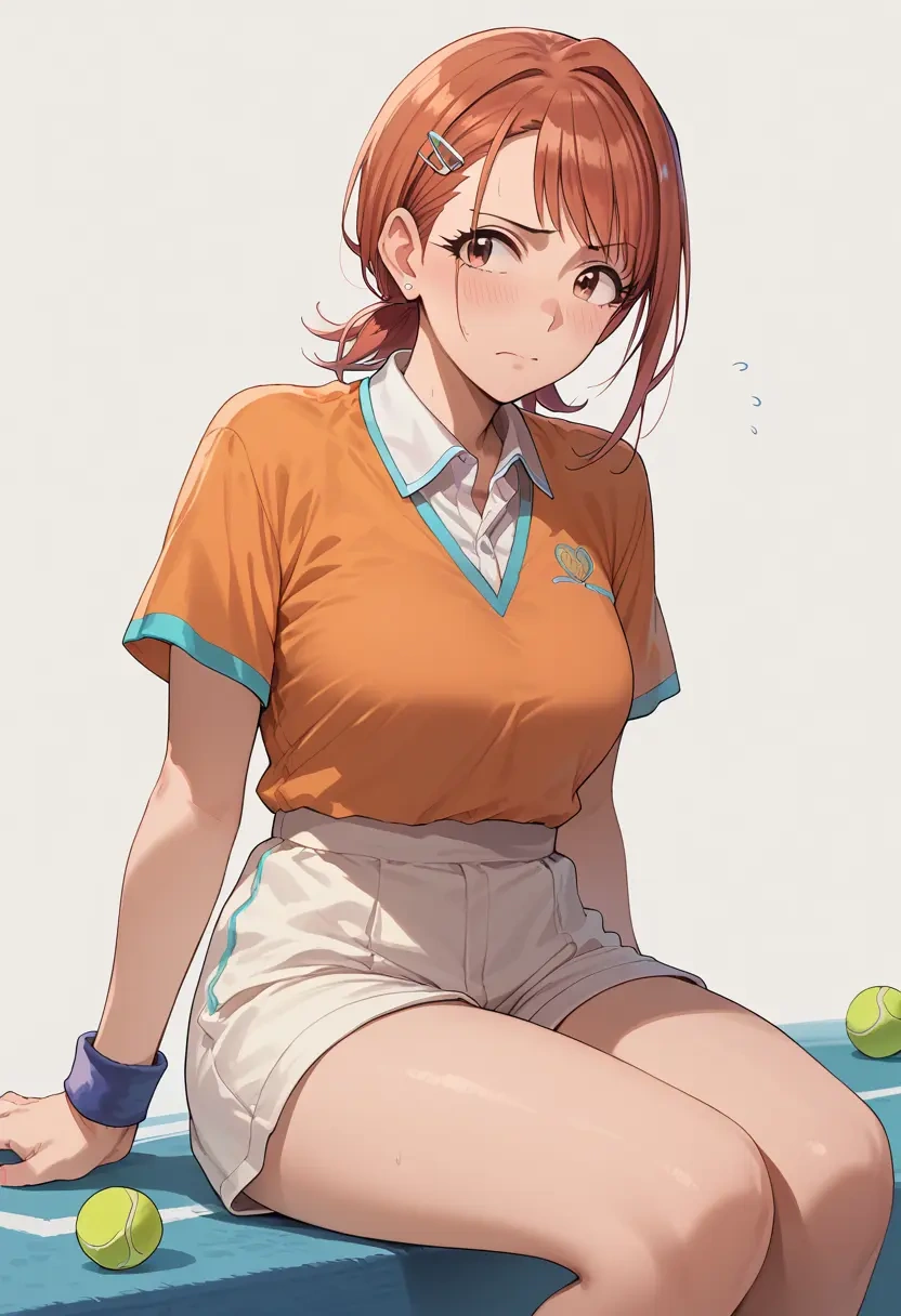 idolmaster,arisugawa_natsuha,tennis polo,skort  - 