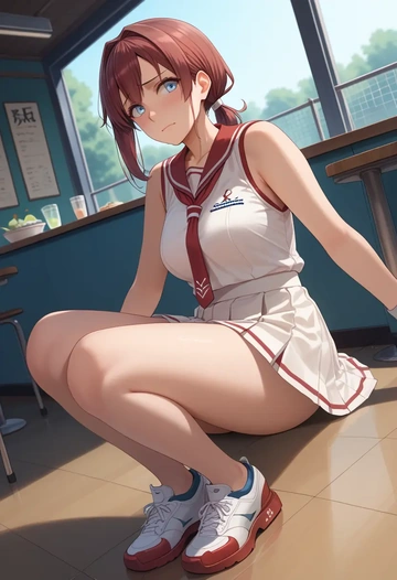 kantai_collection,ark_royal_(kancolle),tennis skirt  - AI generated anime art