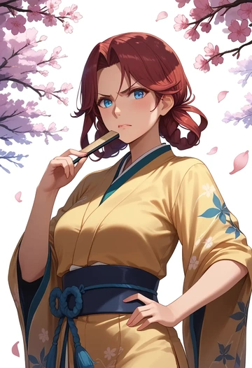 kantai_collection,ark_royal_(kancolle),kimono  - AI generated anime art