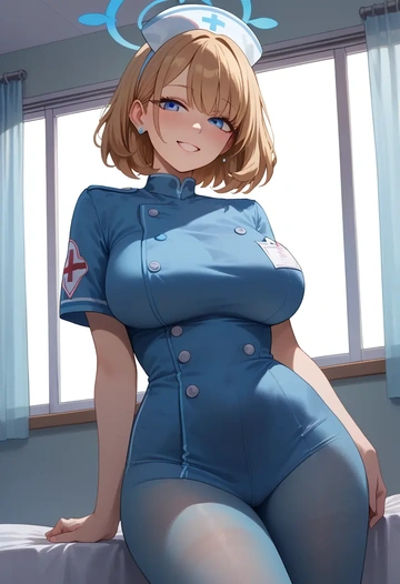 blue_archive,arona_(blue_archive),nurse  - AI generated anime art