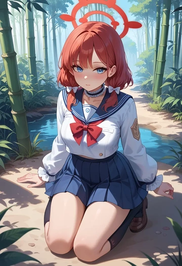 blue_archive,arona_(blue_archive),sailor, uniform  - AI generated anime art