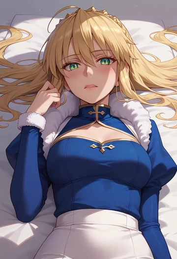 fate_(series),artoria_caster_(fate),bodysuit,mesh,high-waisted skirt  - AI generated anime art