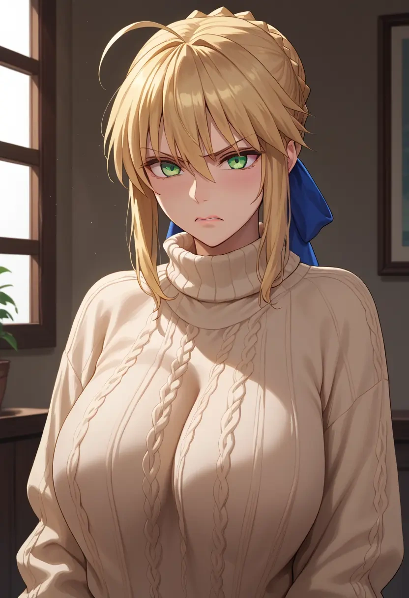 fate_(series),artoria_pendragon_(fate),sweater  - 