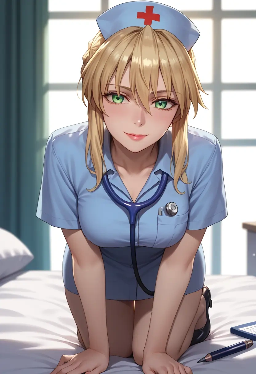 fate_(series),artoria_pendragon_(lancer)_(fate),nurse  - 