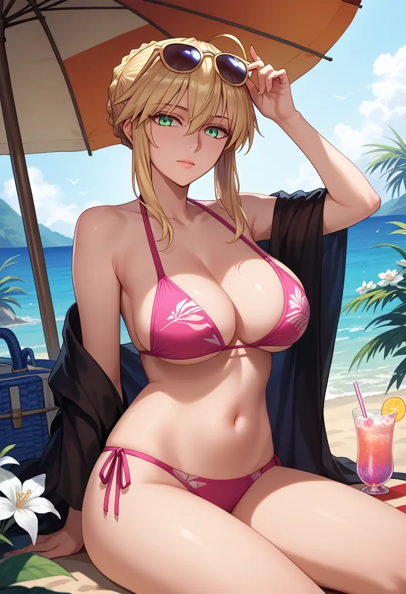 fate_(series),artoria_pendragon_(lancer)_(fate),bikini  - 