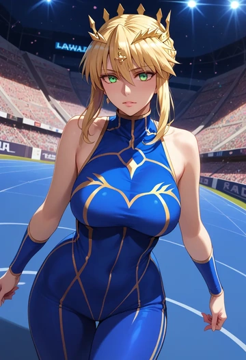 fate_(series),artoria_pendragon_(lancer)_(fate),athletic  - AI generated anime art