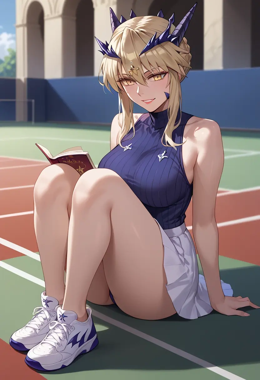 fate_(series),artoria_pendragon_(lancer_alter)_(fate),tennis skirt  - 