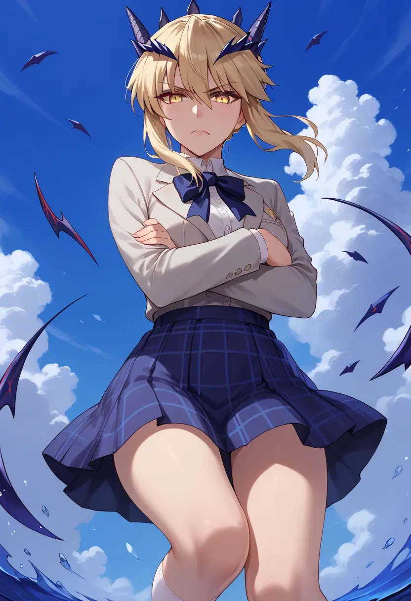 fate_(series),artoria_pendragon_(lancer_alter)_(fate),spring,student uniform,blazer  - 