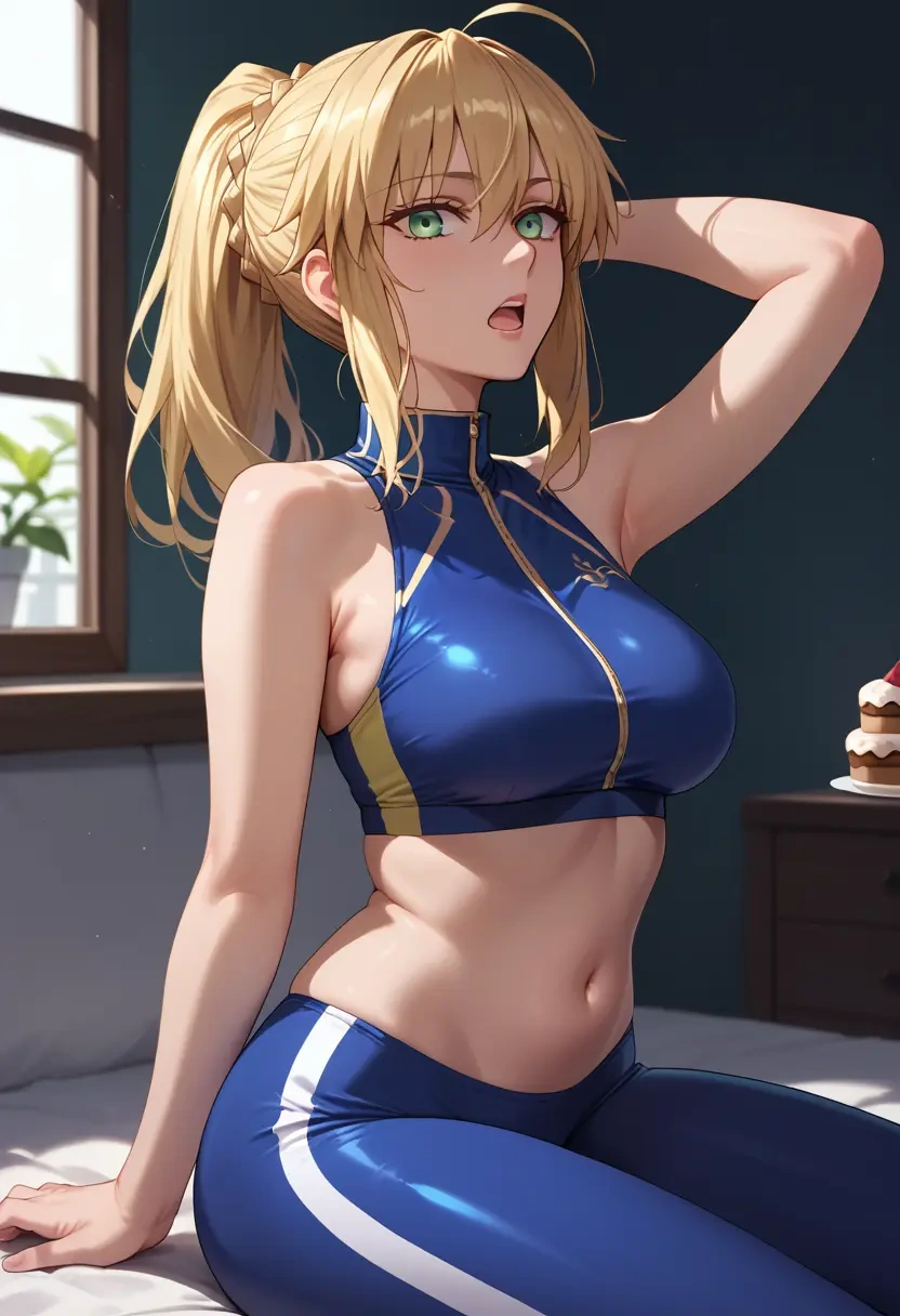 fate_(series),artoria_pendragon_(swimsuit_ruler)_(fate),athletic,track suit  - 