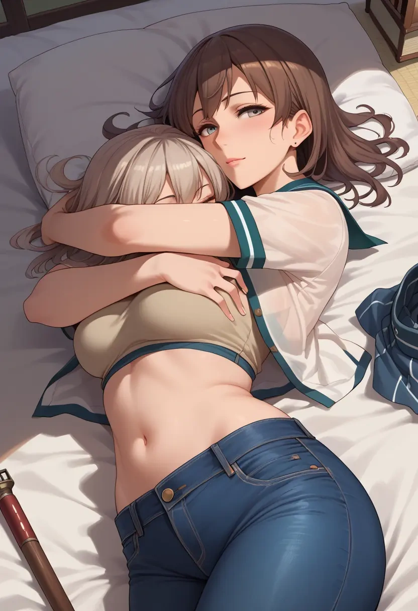 kantai_collection,asagumo_(kancolle),crop top  - 