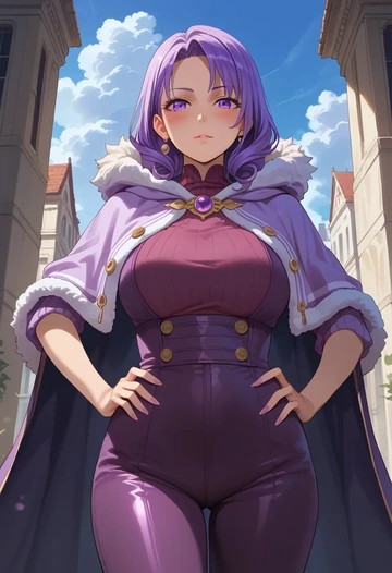 project_sekai,asahina_mafuyu,cape,hooded,leather pants  - AI generated anime art