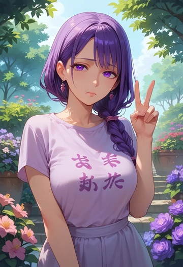 project_sekai,asahina_mafuyu,pop art shirt,dolphin shorts  - AI generated anime art