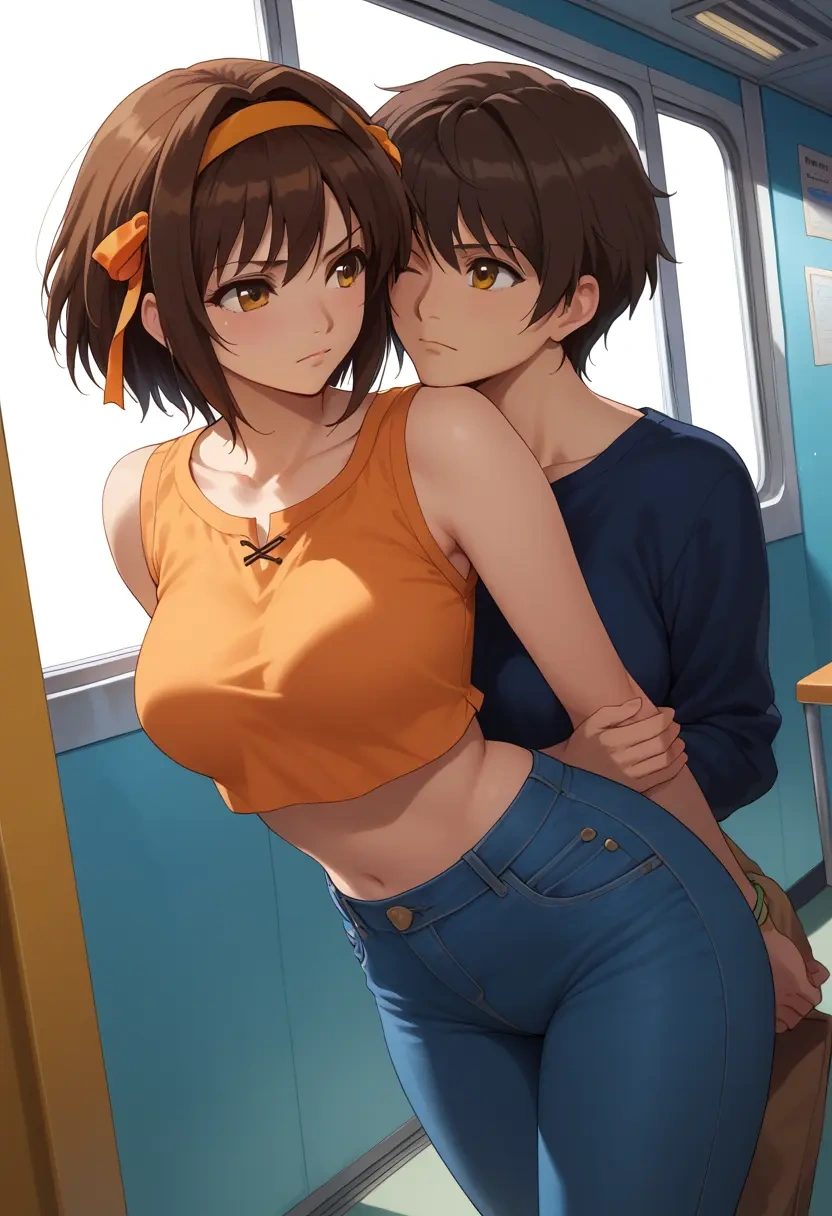 suzumiya_haruhi_no_yuuutsu,asahina_mikuru,crop top  - 