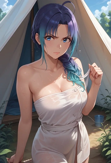 idolmaster,asakura_toru,towel,sexy  - AI generated anime art